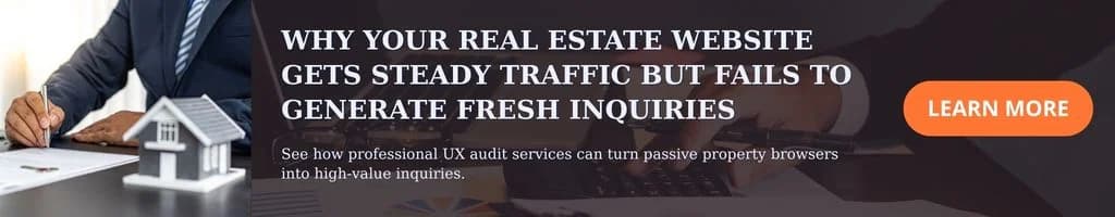 Why Your Real Estate Website Gets Steady Traffic but Fails to Generate Fresh Inquiries