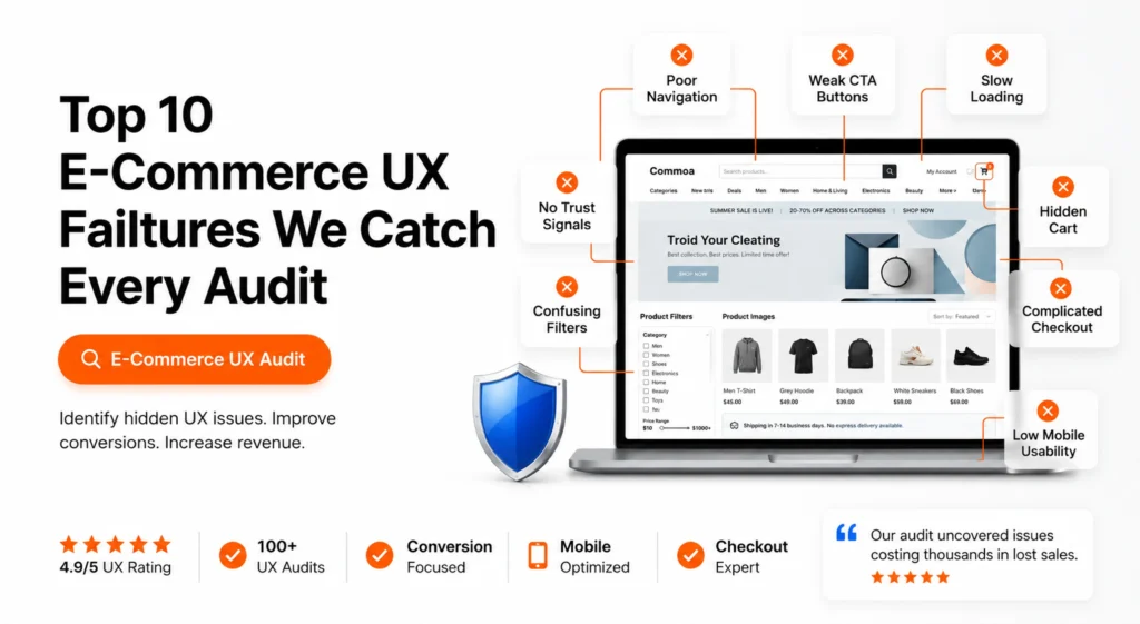 Top 10 Ecommerce UX Failures We Catch in Every Audit