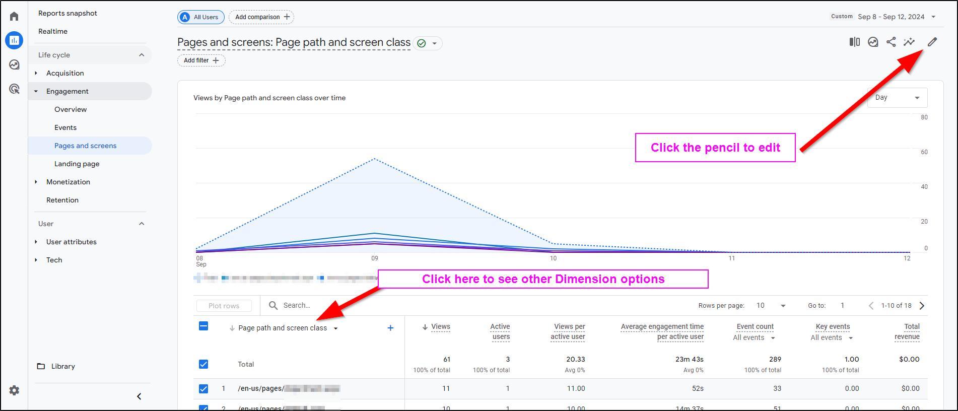 GA4 Engagement Overview showing Engagement Rate